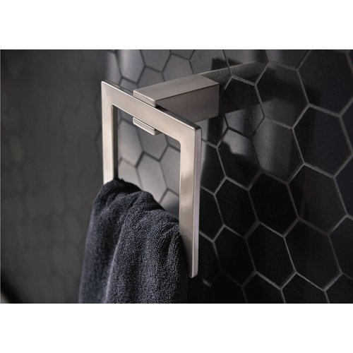 Moen Kyvos Collection Brushed Nickel Modern Bathroom Hand Towel Ring, BP3786BN