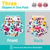 Washable Dog Diapers Female 3 Pack Reusable Premium Highly Absorbent Doggie Diapers, Flexible Puppy Diapers, Durable Leak-Proof Leopard Dog Diapers for Period Heat Incontinence Puppy Training, XS