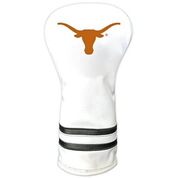 Team Golf NCAA Texas Longhorns White Vintage Driver Head Cover White Vintage Driver Golf Club Headcover, Form Fitting Design, Retro Design