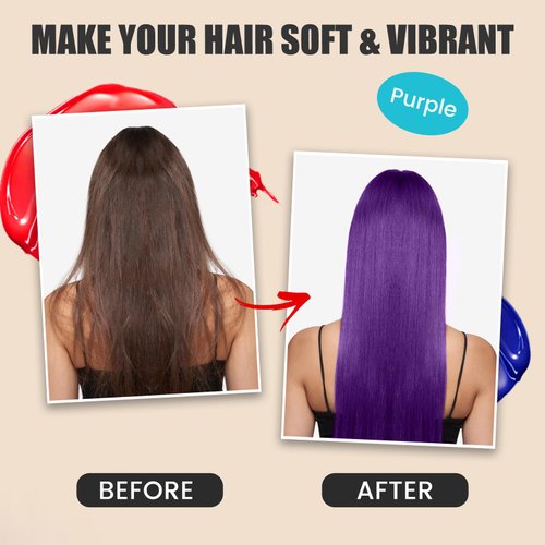 Depositing Hair Mask, Hair Refreshing Conditioner, Non-foaming, Cruelty-free 5.28 fl.oz (Purple)