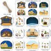 48Pcs Religious Crafts Nativity Stickers Make a Nativity Scene Sticker Ornament Christmas Tree Hanging Decorations Christian Craft Kits for Holy Night Religious Party Jesus