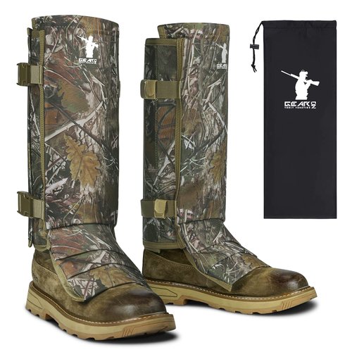 GearOZ Snake Gaiters Snake Chaps, Waterproof Lower Legs Snake Guards, Snake Bite Protective Gaiters, Anti-Snake Gaiters for Men/Women, Adjustable Size for Hunting/Hiking/Farm Working, Camo