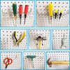 FRIMOONY Pegboard Hooks Assortment with Pegboard Bins, Peg Locks, for Organizing Various Tools, 80 Piece