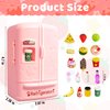 Mini Dollhouse Fridge Miniature Dollhouse Refrigerator Mini Fridge Toy with Food Mini Toy Refrigerator Kids Play Kitchen Furniture Toy Set