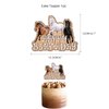Horse Birthday Party Decorations Western Cowgirl Cowboy Party Supplies Kit with Horse Theme Happy Birthday Banner Balloon Cake Topper Cupcake Topper