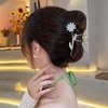1Pcs Flower Hair Claw Clips Cat Eyes Flower Hair Clips with Rhinestones Design Cute Daisy Flower Claw Clips Strong Hold Hair Clamps Non-Slip Hair Jaw Clips Spring Hair Supplies for Thick/Thin Hair