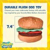 SpongeBob SquarePants for Pets Krabby Patty Crinkle Plush Dog Toy | Dog Toy for Spongebob Fans | Krabby Patty Squeaky Dog Toy for All Dogs Made from Soft Plush Fabric 7 Inch