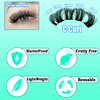 Lash Clusters DIY 100pcs Cluster Lashes Natural Look 9-16mm 3D Lash Extensions D Curl Fluffy Wispy Eyelash Clusters DIY Easy to Use at Home Individual Fluffy Strip Eyelashes Cat Eye Lashes By TMIELYBS