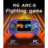 RG ARC-S Retro Handheld Game Console 4 in IPS Screen Linux System RK3566 CPU 64Bit Video Game Player Built in 3500 mAh Battery Compatible with Bluetooth 4.2 and 5G WiFi(Blue T)