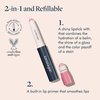 TRE'STIQUE trestique Prime And Shine Lip Crayon, Refillable Shiny Lipstick With Built-in Lip Primer, Clean Beauty Makeup Lipstick, Lipstick For Women, 2-in-1 Glossy Lipstick and Lip Primer