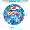 50 Pcs Pool Party Tableware Plates,Pool Party Supplies Beach Party Supplies,7"Summer Pool Party Paper Plates for Summer Beach Theme Pool Birthday Party Decorations