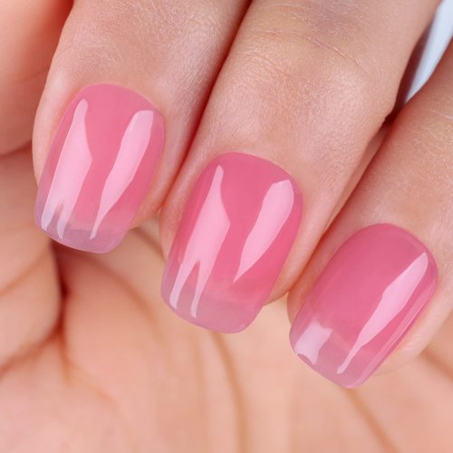 Imtiti Sheer Pink Gel Nail Polish, 15ML Jelly Pink Translucent Color UV/LED Soak Off Gel Polish for DIY Nail Art Manicure and Pedicure at Home or Salon, 0.5 fl oz 1Pcs