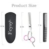 Thinning Shears for Hair Cutting, Professional Hair Thinning Scissors Barber Texturizing Shears, Fcysy 6 Inches Haircutting Blend Scissor Hair Thinner Layering Scissors with Comb for Dog Women Men