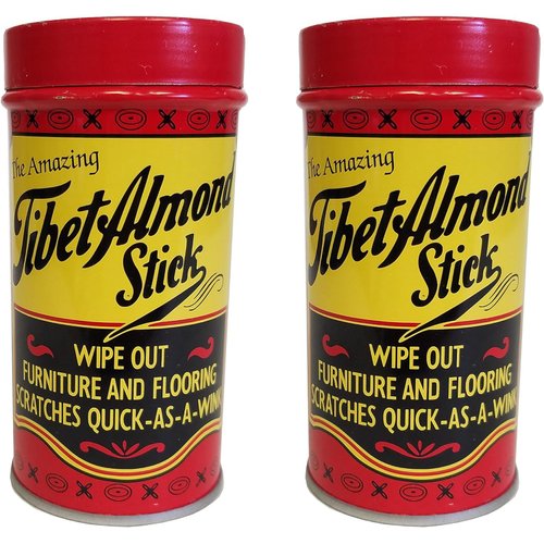Tibet Almond Stick The Original Wood Surface Scratch and Stain Remover (Pack of 2) - Made in The USA
