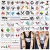 Yazhiji 36 Sheets Temporary Tattoos for Kids Boys Girls Adults Great Party Favors and Decorations
