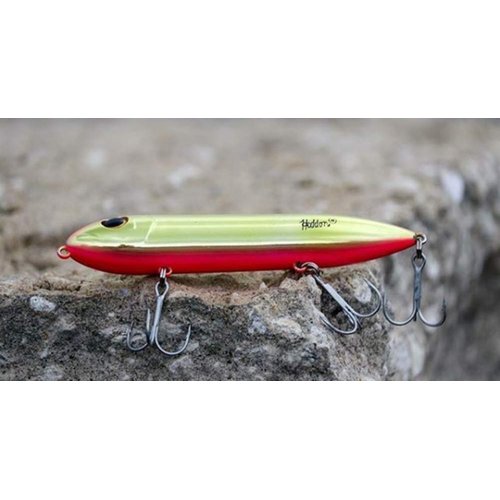 Heddon Super Spook Topwater Fishing Lure for Saltwater and Freshwater, Red Head, Super Spook (7/8 oz)