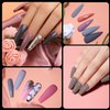 Beetles Poly Extension Gel Dual Nail Forms - 144 Pcs Builder Flat Stiletto Molds Coffin False Tips for Gel Manicure Nail Art Design Salon DIY at Home