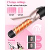 ANIEKIN 5 in 1 Curling Iron Set Includes a Curling Brush and 4 Interchangeable Ceramic Wands (0.39”-1.25”), Instant Heat, Dual Voltage Hair Curler, Great Gift for Girls and Mother