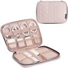 BELALIFE Portable Travel Cable Organizer Bag, Tech Storage Bag for Cord, Charger, Phone, Earphone, Hard Drive, USB, SD Card and Electronic Accessories, Pink