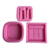 Anyana 3D mini Makeup Tools Loose Powder Eye Shadow silicone mould embossing cake Fondant imprint gum paste mold for Sugar paste fashion cupcake decorating topper decoration sugarcraft set of 3