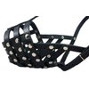 Secure Leather Mesh Dog Basket Dog Muzzle #11 Black - Pit Bull, AmStaff (Circumference 12", Snout Length 3.5")