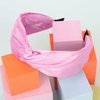 GAFATORY Glitter Bow Headbands for Women Fashion Metallic Pink Knotted Headbands for Womens Wide Glitter Hair Band for Girls Shiny Hair Accessories for Daily