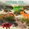 OuMuaMua Dinosaur Toys for Kids 3-5, Plastic Dinosaur Figures Set with Activity Play Mat Dinosaur Eggs Storage Box, Toy Dinosaurs for Boys Girls Dinosaur Party Favors Supplies, 5-7 Inch