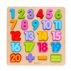 Wooden Number Puzzle Toys, ABC Letter & Number Puzzle for Toddlers 1 2 3 Year Old, Preschool Learning Toys for Kids, Educational Name Puzzle Gift for Boys and Girls (Number Puzzle)