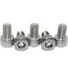 Fullerkreg m3 x 8mm Socket Head Cap Screws, Allen Socket Drive, Din 912, AISI 304 Stainless Steel (18-8), Full Thread, Bright Finish, Machine Thread, Quantity 100