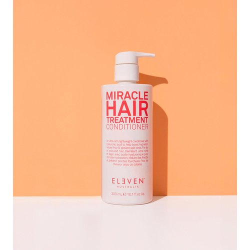ELEVEN AUSTRALIA Miracle Hair Treatment Conditioner | Infused With Hyaluronic Acid to Help Boost Hydration, Reduce Frizz & Prevent Split Ends - 10.1 Fl Oz