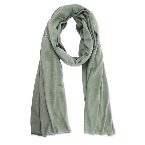 vabovin Stretch Jersey Knit Headwrap Lightweight Head Wrap Turban Solid Color Hair Scarf Headband Shawl (Umber Green)
