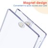 4Pcs Magnetic Card Holders for Trading Card, Baseball Card Protectors with 4 Stands, 35pt Acrylic Hard Card Sleeves Case for Sports Cards, Game Cards, Standard Cards Storage and Display