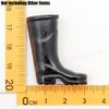 1Pair Black 1/12 Miniature Rubber Boots Dollhouse Garden Accessories，Dollhouse Accessories，Dollhouse Accessories