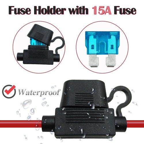 HayEastdor 8.2FT/2.5M SAE to Alligator Clips Wire Harness with 12V Switch 16AWG 2Pin SAE to Battery Clamp Cable Quick Disconnect Extension Cord with 15A Fuse Box
