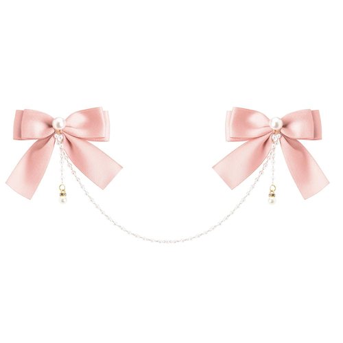 Pearl Bowknot Hair Accessories - Hair Clips, Barrettes, and Chains for Toddlers, Girls, and Women with Thick or Thin Hair