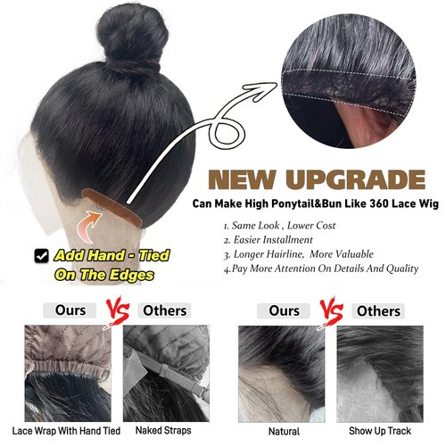 13x6 Lace Front Wigs Human Hair, 22 Inch Transparent Hd Lace Front Wigs Human Hair Pre Plucked, Glueless Body Wave Frontal Wigs Human Hair Hd Lace With Baby Hair, Bleached Knots