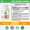 Sundhed Natural Pure Liposomal Vitamin C - 1200mg Immune System & Collagen Health Booster, Helps Anti Aging Skin Vitamins, Sodium Ascorbate, Sunflower Lecithin, Lypo Spheric - 60 Capsules