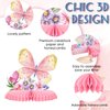 10 Pieces Butterfly Centerpieces for Tables Butterfly Birthday Party Decorations Butterfly Honeycomb Table Centerpiece Butterfly Theme Party Supplies for Birthday Baby Shower Party Decor