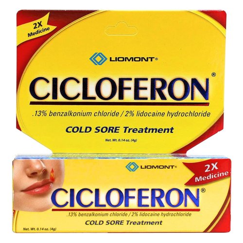 Cicloferon Cold Sore Treatment Gel, Clear, 1 Tube of 0.14 Oz (Pack of 1)