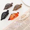 CHANDAT Flat Hair Clip 6 pcs Lay Down Claw Clips Hair Accessories for Women -Transparent
