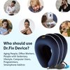 Dr Fix Cervical Neck Traction Device for Instant Neck Pain Relief at Home | Elastic Band (Dark Blue, 17-20)