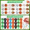 Aoriher 120 Pcs Sport Balls Party Favors Set Serve 24, Basketball Football Soccer Goodie Foam Finger Mini Stress Ball Slap Bracelet Charm Bracelet Stamp for Kids Party Supplies (Sports Ball)