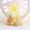 Wuligirl 100pcs Sheer Organza Bag 4X6 with Drawstring Jewelry Pouches Bags for Party Wedding Favor Candy Seashell Gift Bags (Yellow)