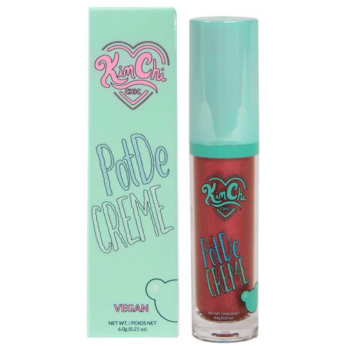 KimChi Chic PotDe Crème Cream Eye Shadow, Shimmery, Easy Application, Smudge-Proof, Quick-Drying, Long-Lasting, Cruelty-Free and Vegan Eye Shadow, Cranberry, 0.21 oz