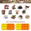 24 Pcs Coffee Hanging Swirls Coffee Ceiling Hanging Decor Coffee Party Supplies for Coffeehouse Decorations Coffee Party Decorations