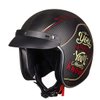 VCOROS Helmet Peak Shield Open Face Retro Motorcycle Helmet Sun Shade Protector Black Shield（Black