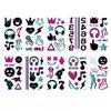 20 Sheets Glow In The Dark Temporary Tattoos Stickers for Adults, Waterproof Blacklight Tattoos Neon Temporary Tattoos for Women Birthday Gifts Glow Party Makeup Supplies Party Favors