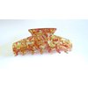 Generic Magenta red yellow gold shimmering effect hair claw clamp clip