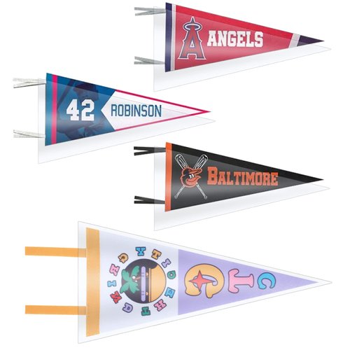 WANGDEFA 10 pieces Soft Pennant Sleeve Bag Pennant Holder Pennant Sleeve Protector Pennant Display Case 2 Mil Polyethylene Case Holder 12.75x31.5 Protector