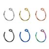 8mm Fake Nose Ring Fake Piercings Non Pierced Nose Rings Hoop Clip On Nose Ring for Women Mens Faux Septum Nose Rings